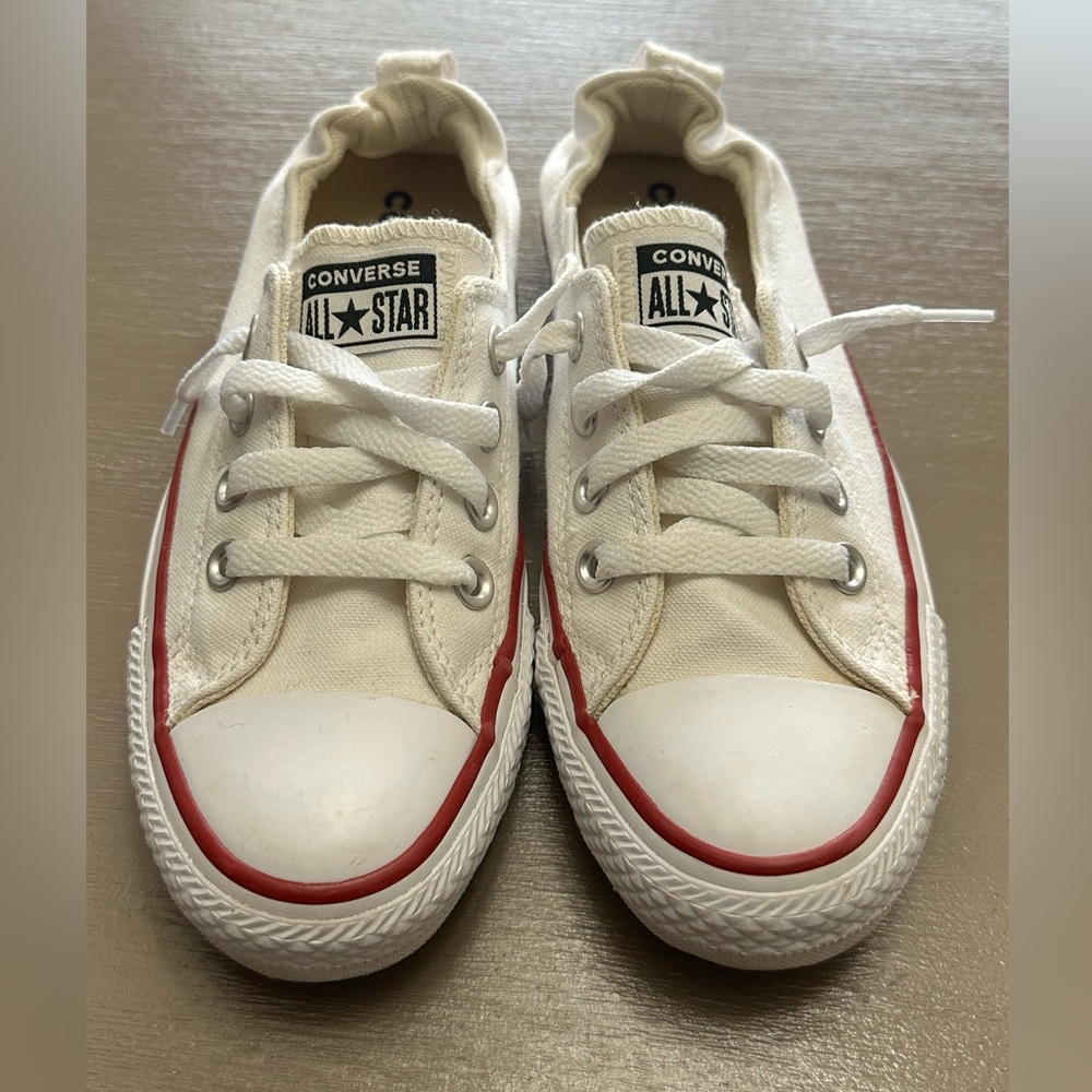 Converse Chuck Taylor All Star Shoreline Slip-On Sneakers White Canvas Women’s 6